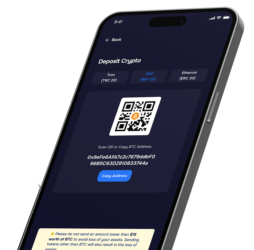 Deposit on Nazza App.