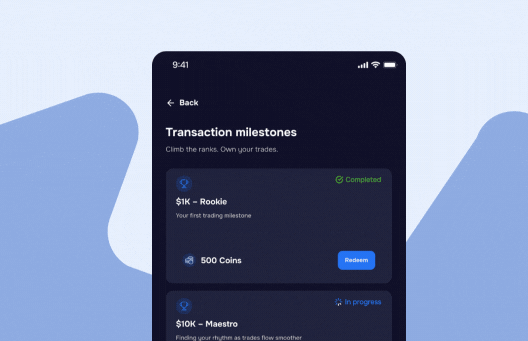 Transaction milestones